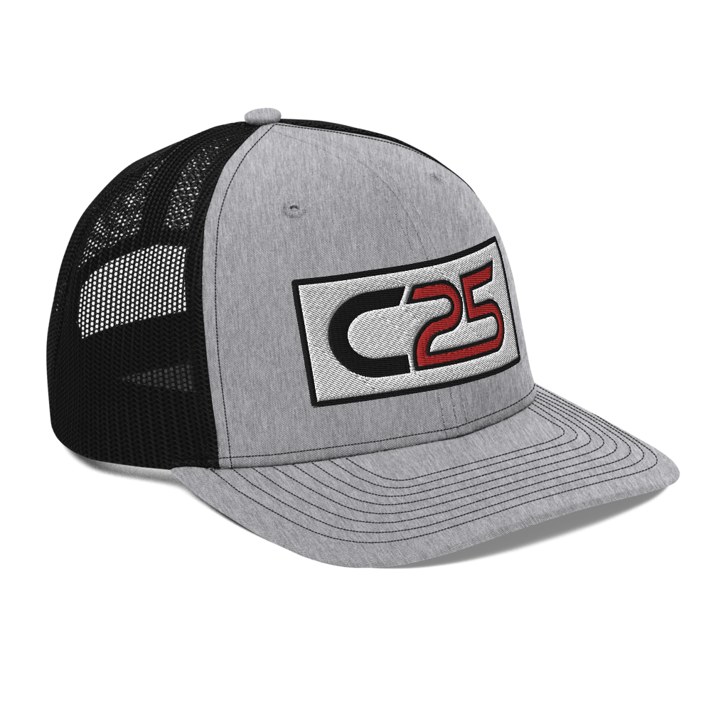 C25 Embroidered Patch (Red) Trucker Hat
